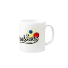 シロクマデザインのボッチャチーム　Tricolorers ロゴアイテム Mug :right side of the handle