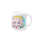 那須モバイル店の帽子を被る女の子 Mug :right side of the handle