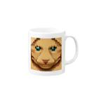 koba777のドット絵イエローモンゴリアンガービル Mug :right side of the handle