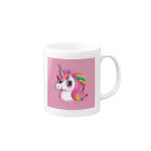 unicorn_dreamsの夢の国のピンクのユニちゃん Mug :right side of the handle