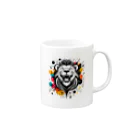 リトルスター・クローゼットの#laughing animal art Mug :right side of the handle