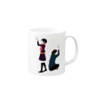 mechifura(イラストレーター)の赤い糸 Mug :right side of the handle