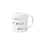 おぼこ屋のhappy merry lovely Mug :right side of the handle