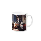 ミネラル太郎のギター少女　リオ Mug :right side of the handle