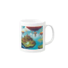 G7のショップの 幻想の浮遊アイランド コレクション（Fantastical Levitating Islands Collection） Mug :right side of the handle