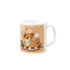 dcgnori／ワンコ画像の柴犬、縄文☆彡古代くん Mug :right side of the handle