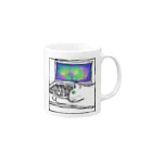 9livesworkの星雲ねこ Mug :right side of the handle