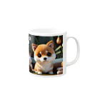 dcgnori／ワンコ画像のうるうる瞳のオムスビ顔の三角芝ちゃん Mug :right side of the handle