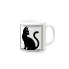 crossroad777のかっこいい猫 Mug :right side of the handle