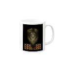 Love and peace to allのking lion Mug :right side of the handle