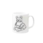 くまのの名画くま(モナリザ) Mug :right side of the handle