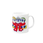 るりんごむのりぼんぺんぎん Mug :right side of the handle