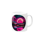 RetrowaveFlowerのRetrowaveFlower-桜- Mug :right side of the handle