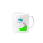 unicorn_hsのユニ子シリーズ Mug :right side of the handle