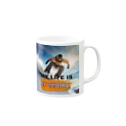 ArtDesignWorksのスノーボードスポーツ Mug :right side of the handle