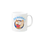 ぽぽんぷぐにゃんのぽぽんぷぐにゃんのマグカップ「なんでやねん！」 Mug :right side of the handle