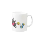 フレブルとパググッズS’IRISERの鼻ペチャクリスマス　パグ　黒パグ Mug :right side of the handle