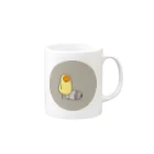 ことり屋の反省中のトリ(円形ver.) Mug :right side of the handle