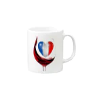 WINE 4 ALLの国旗とグラス：フランス（雑貨・小物） Mug :right side of the handle