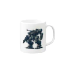 8ball.AI.artの巨大戦闘ロボット Mug :right side of the handle