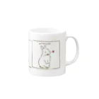 うさぎ雑貨のお店 Charoccinoのうさ用語♡お花 Mug :right side of the handle