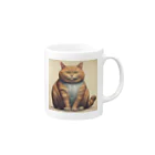 machakooのぽっちゃり猫 Mug :right side of the handle