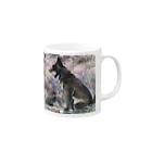 Toshiko’s shopの甲斐犬の大あくび Mug :right side of the handle