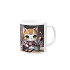 acisoneartの猫のメイクアップアーティスト Mug :right side of the handle