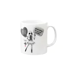 ＋CARABBIのうさloveガール Mug :right side of the handle