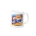 Pom-Dog'sのバレーボールに目覚めたポメちゃん Mug :right side of the handle