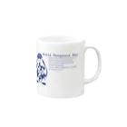 ヤママユ(ヤママユ・ペンギイナ)の-042518-World Penguins Day(Typewriter) Mug :right side of the handle