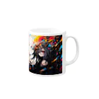 エクレア【eclair】AIイラスト×オリジナルグッズの日光浴 Mug :right side of the handle