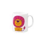 ねこじゃらしのカラフルな猫科動物 -colorful felines- Mug :right side of the handle