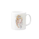 りんごあめの前髪カールの女の子 Mug :right side of the handle