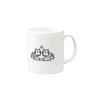 ねこ鉄道の温泉猫 Mug :right side of the handle