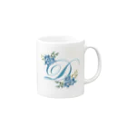 yukimayo’sの大人可愛いイニシャルグッズD Mug :right side of the handle