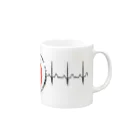 雁花工房（寄付アイテム販売中です）の心電図（正常） Mug :right side of the handle