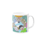 ぶらにゃんず商店のお友達と一緒、ぶらにゃんず Mug :right side of the handle