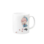 usabit.のぐっず屋さんのトマトぶちまけにゃこ師匠 Mug :right side of the handle