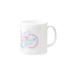 usabit.のぐっず屋さんの雨蜜ふぁるまロゴ Mug :right side of the handle