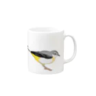 やちよ｜リアル鳥イラストの鶺鴒さん Mug :right side of the handle