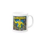 waka11の黄色のスーパーマン Mug :right side of the handle