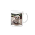 AI Imaginationの可愛い犬のイラストグッズ Mug :right side of the handle