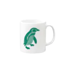 TakeshiKuriharaArtのPenguin (Green) Mug :right side of the handle