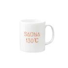 tansansen38℃のSAUNA１３０℃ マグカップの取っ手の右面