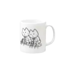 ヤマダネコ屋　suzuri支店の謝罪会見ヤマダネコ Mug :right side of the handle