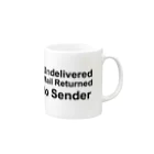 BONBONのUndelivered  Mail Returned  to Sender Mug :right side of the handle