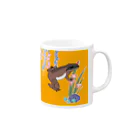 就労支援A型 ONE STEP | ワンステップの紅型シリーズ　リュウキュウアカガエル Mug :right side of the handle