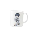 あったか〜い白湯のサスペンダー少年 Mug :right side of the handle