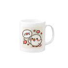 colorsの小鳥のラブちゃん Mug :right side of the handle